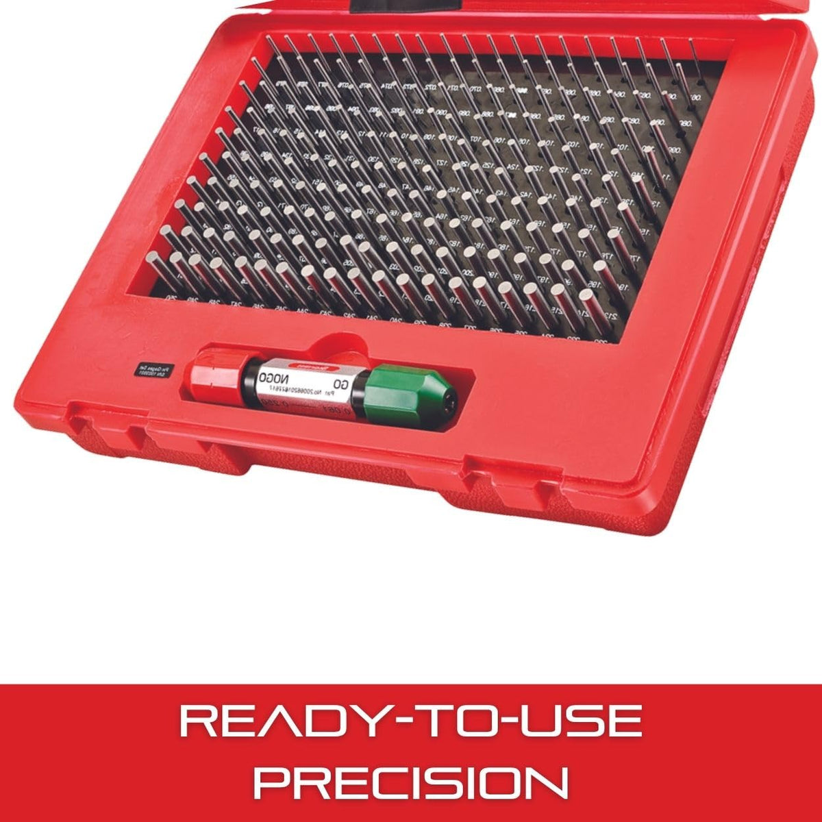 Starrett Precision Steel Pin Gage Set, .061-.250" Range,190 Gages