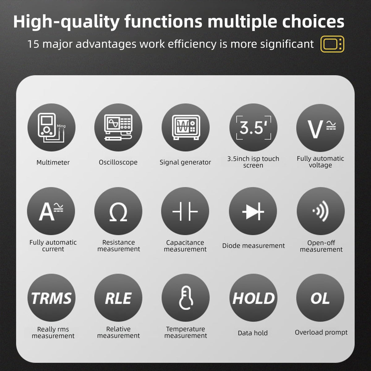 3 in 1 Digital Multimeter, Handheld Oscilloscope for Hobbyists
