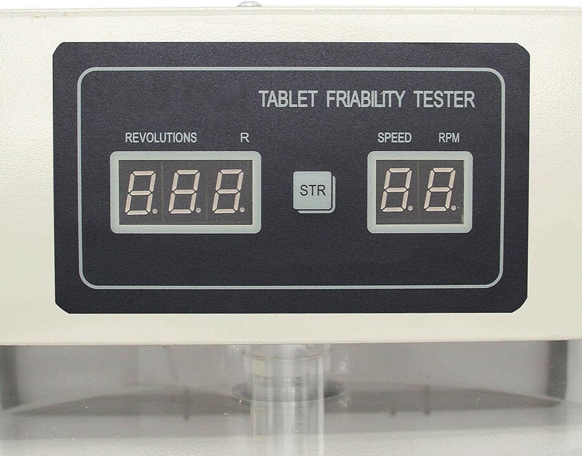 Tablet Friability Tester Single Drum Tablet Friability Tester with 1 Cylinders Radius Φ286mm Depth 39mm Rotation Speed 25rpm Accuracy ±1rpm Tablet Fall Height 156mm Rotation Count 100r