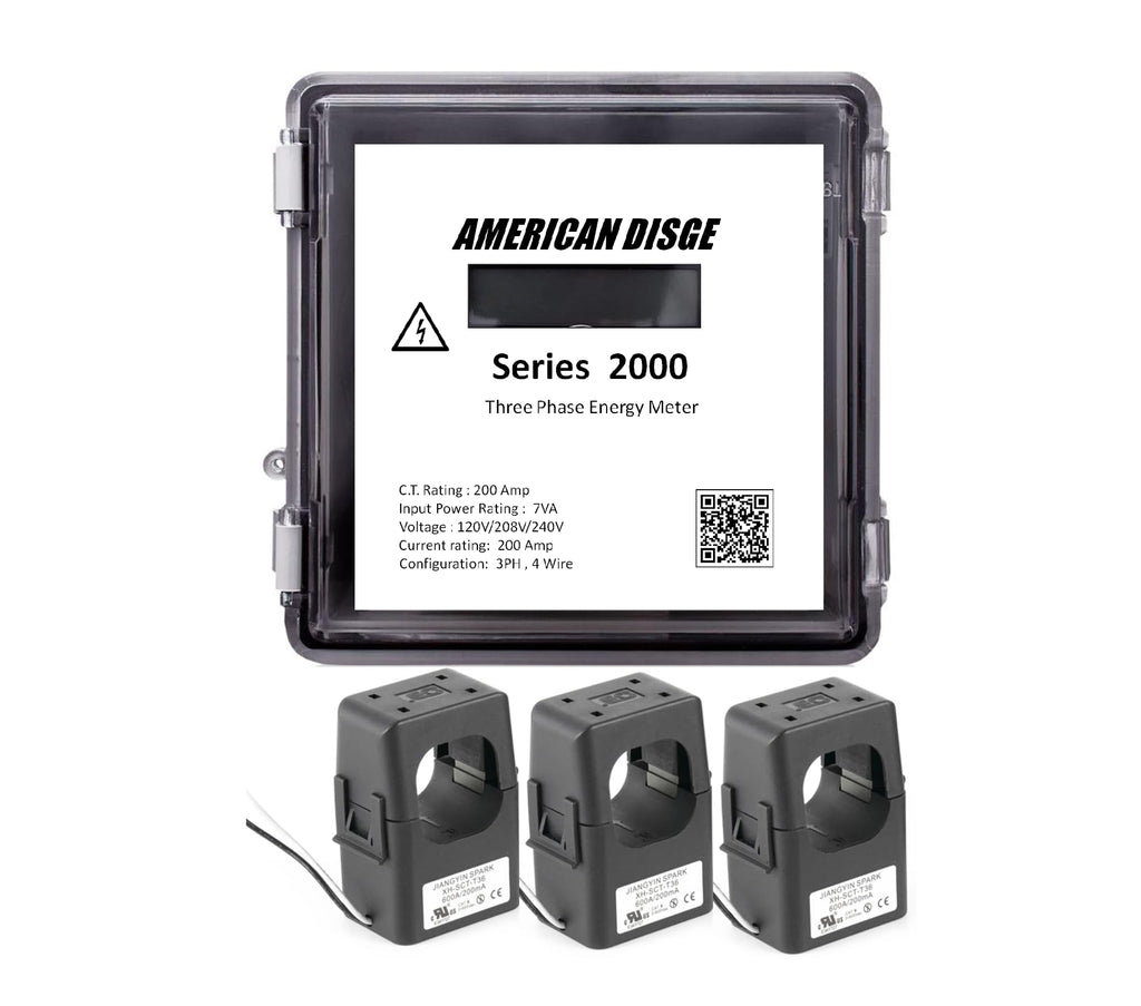 Series 2000 Three Phase Outdoor Energy SubMeter Kit 110-277V MAX 200 Amp