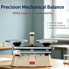 Double Pan Balance Scale-Precision Mechanical Scales, Weighing 0.1g - 2000g