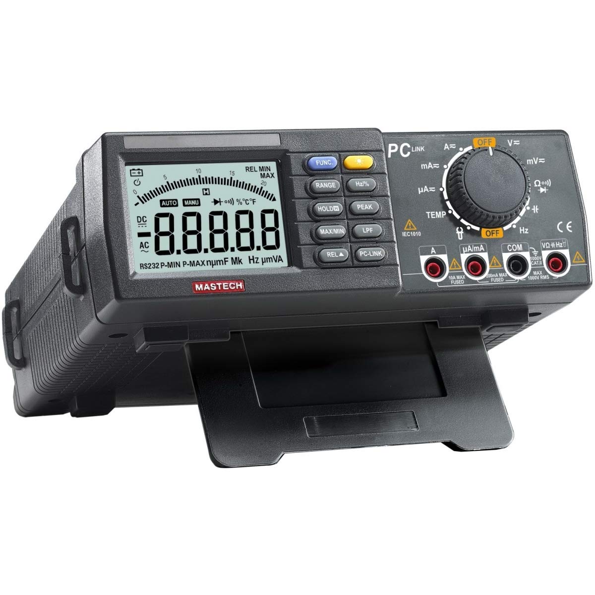 True RMS DMM Bench Top Multimeters 22000 Counts Auto Ranging w/Cap. Freq.Temperature Test