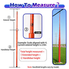 18m Telescopic Height Measuring Pole - Lightweight Insulated Tool for Tree Height & Cable Sag Measurements (600cm/19.7ft) - Durable, Portable, Precise Measurement Stick