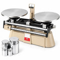 Analytical Double Pan Scales, Double Pan Balance Scale with 0.1g Graduation, 2000g Capacity, Zero Adjustment and 4-piece Weight Set, for Physics Chemistry Experiments, Classroom Teaching