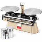 Analytical Double Pan Scales, Double Pan Balance Scale with 0.1g Graduation, 2000g Capacity, Zero Adjustment and 4-piece Weight Set, for Physics Chemistry Experiments, Classroom Teaching