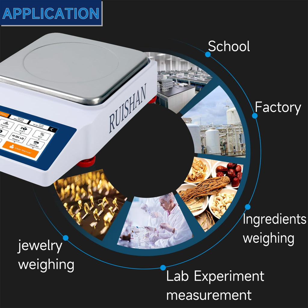 3kg x 0.01g smart laboratory analytical balance scales with Basic weighing, Counting, Cost settlement, Percent , Dynamic , Gross net weight mode, HI OK LO limit alarm, RS232