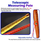 18m Telescopic Height Measuring Pole, Lightweight Insulated Tool for Tree & Cable Sag Measurements, Durable 39.4ft Measurement Stick for Accurate Height Measurement