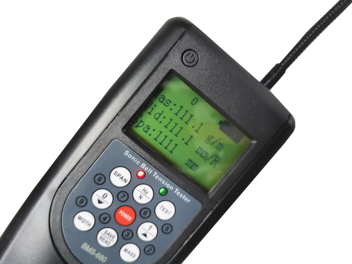 Digital Sonic Belt Tension Tester Meter Belt Tensionmeter for Measure How Often a Drive Belt Vibrates When It Hits or Moves Quickly with Range 10Hz-680Hz