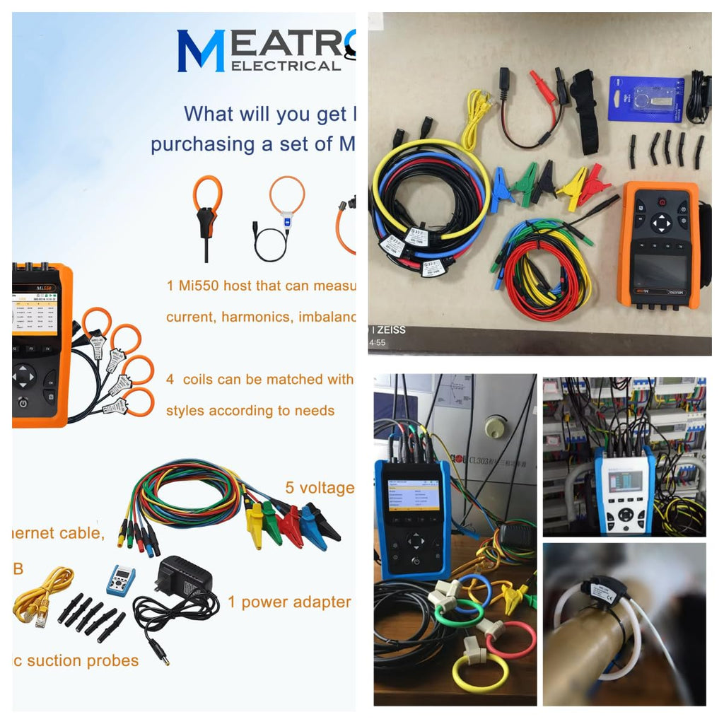 Handheld Multifunction Meter Uninterrupted Current and Voltage Measurement BESS Energy Storage Project Mi550 +NRC150（Measurement Range 10A-3000A, Inner Diameter 150mm）