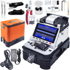 Fusion Splicer AUA-70F Toolbox Kit with Auto Focus & 6 Motor Core Alignment Fiber Fusion Splicer 8S Automatic FTTH Fiber Optical Welding Splicing