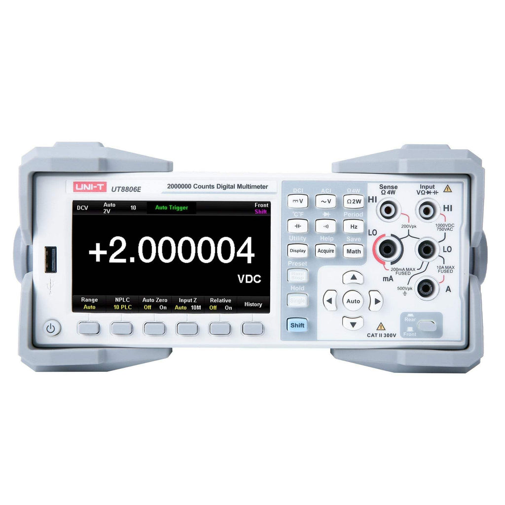 UNI-T UT8806E 6.5 Digit Performance-Series Benchtop Digital Multimeter 1,999,999 Counts Auto-Ranging TRMS Dual Display 4.3 inch Touchscreen 0.0035% Accuracy