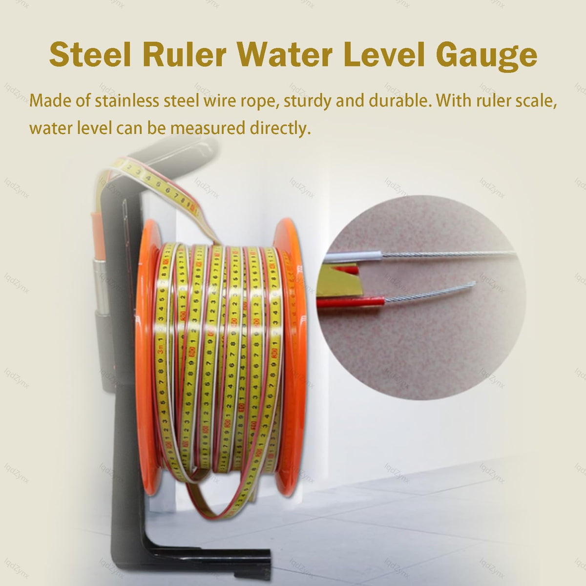 Water Level Meter & Water Depth Gauge for Deep Wells, 15mm Slim Stainless Steel Probe, Accurate Borehole Depth Measurement with Steel Tape Reel, 100M/328FT(150M/492FT)