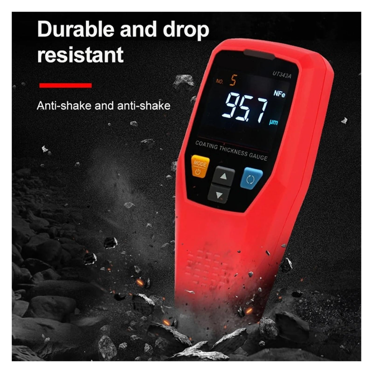 UT343A Car Paint Thickness Gauge Tester Coating Meter Automotive Measuring Tool 0-1750um