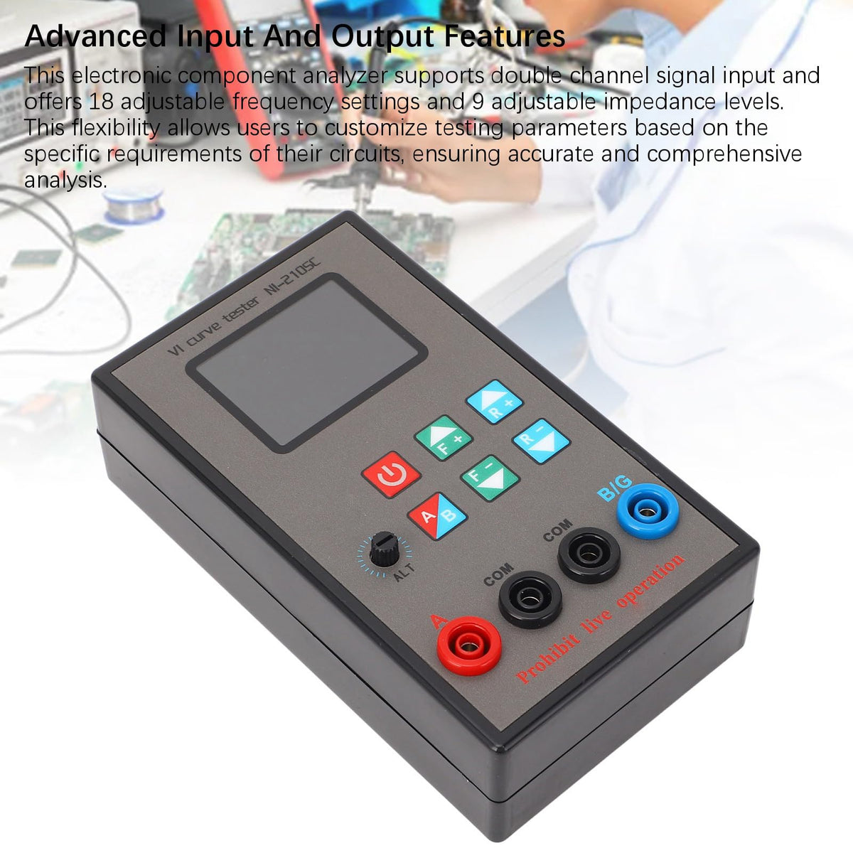 VI Curve Tester, Double Channel ASA Testing Device with Color Screen for Digital Analog Mixed Circuits
