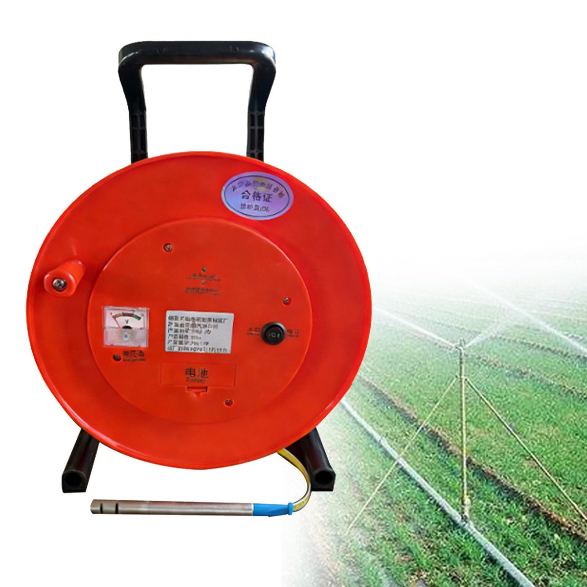 Water Level Meter & Depth Gauge, Deep Well Borehole Measurement Tool with Slim Stainless Steel Probe, Steel Tape Reel, Sound Signal 164FT(50M/164FT)