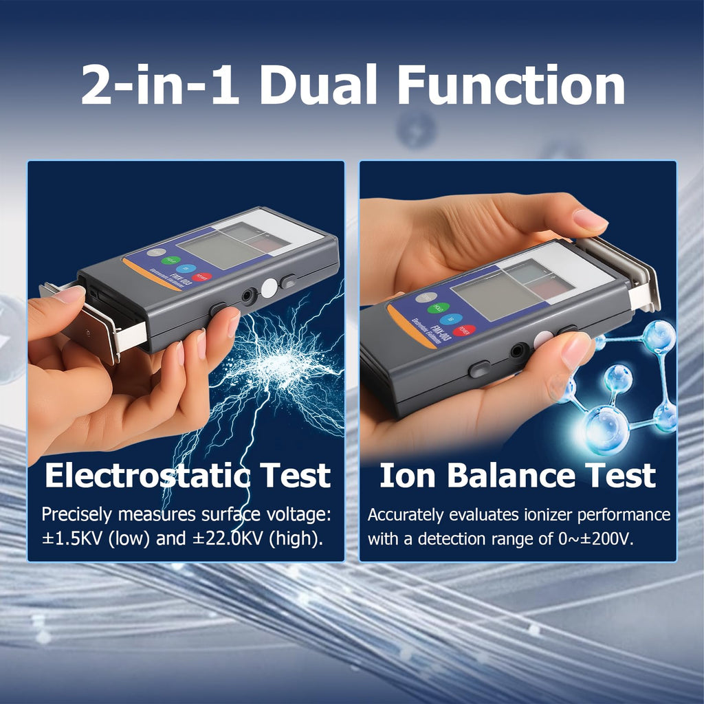 Electrostatic Static Meter 0-±22KV High Accuracy Auto-Ranging Portable Field Meter for Textile Carpet Rubber Plastic Printing