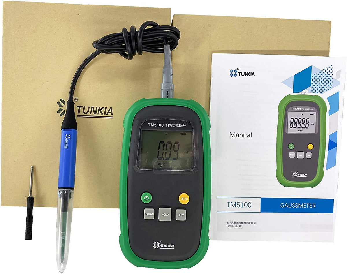Digital Handheld Gauss Meter Magnetic Tesla Meter 1% Accuracy For Permanent Magnetic Materials,Mechanical Parts Magnetic,DC Constant Magnetic Field,Magnetic Separator,Iron Remover Etc