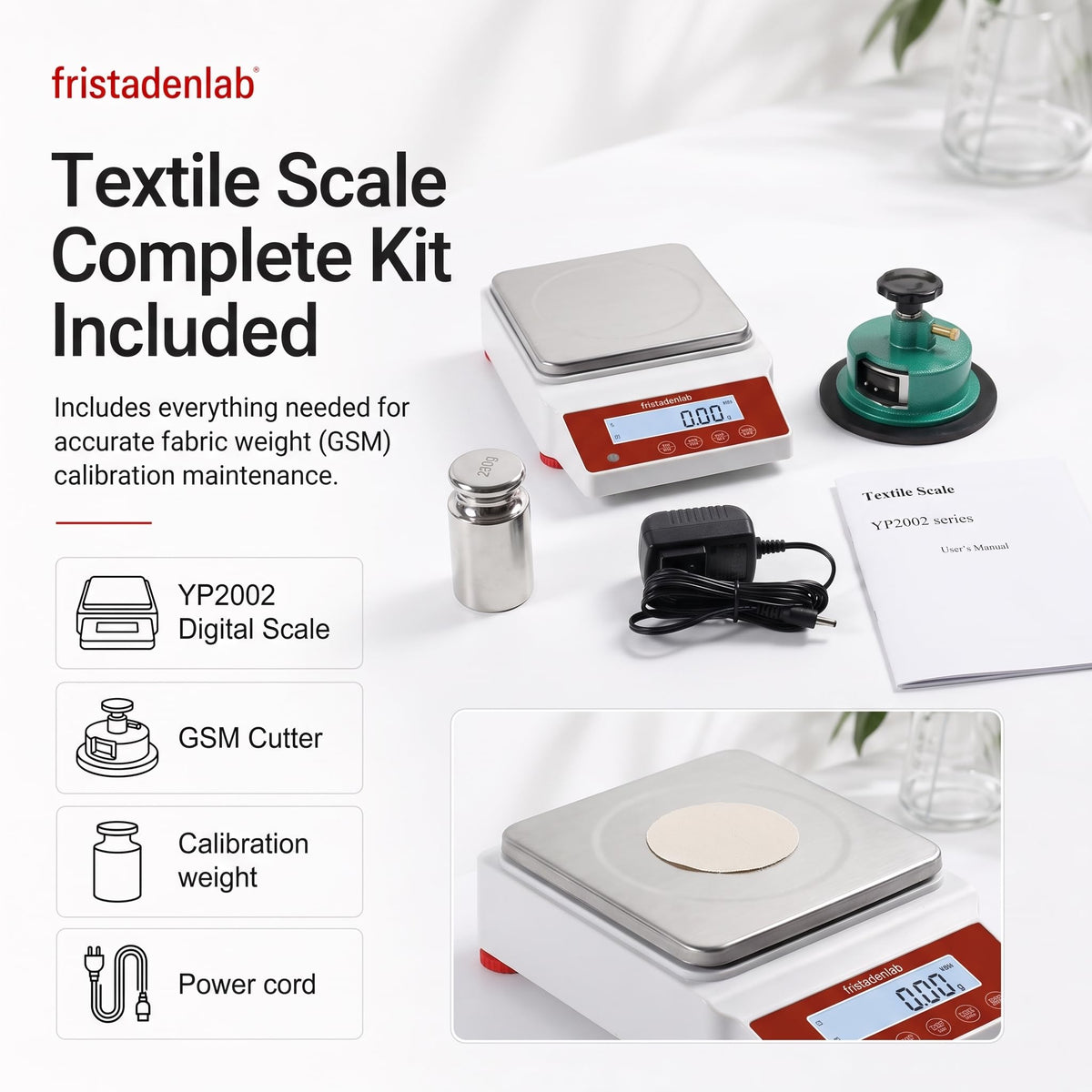 Digital Textile Scale & GSM Cutter Kit
