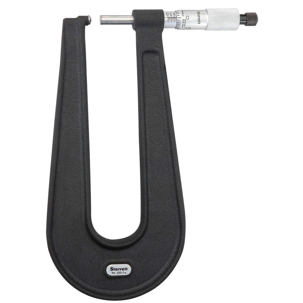 Starrett Sheet Metal Micrometer, 0-1" Range, .001" Graduation