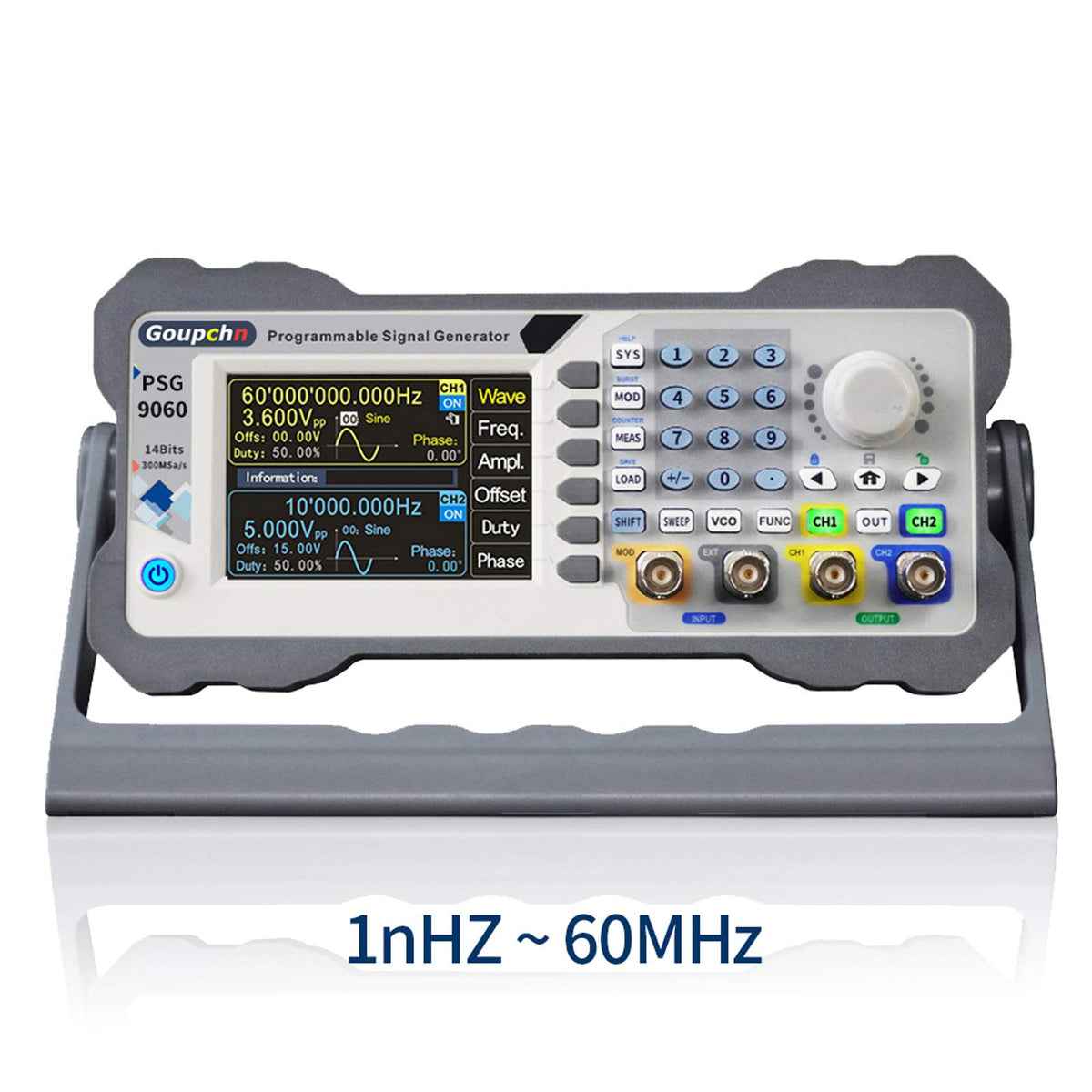 Goupchn 60MHz Dual Channel Programmable DDS Signal Generator