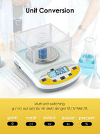 CGOLDENWALL Lab Scale 3000gX0.01g Analytical Electronic Balance Digital Laboratory Scale Precision Jewelry Scales Kitchen Weighing Scales 0.01g Calibrated 110V (3000g, 0.01g)