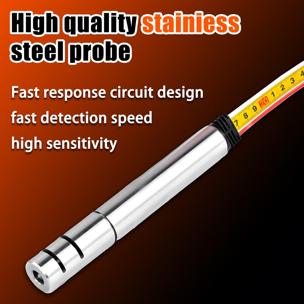 10-100M Water Level Gauge with 0.99" Fixed Probe & Durable Steel Tape, Accurate Deep Well Reservoir Monitoring Tool for Water Level Measurement