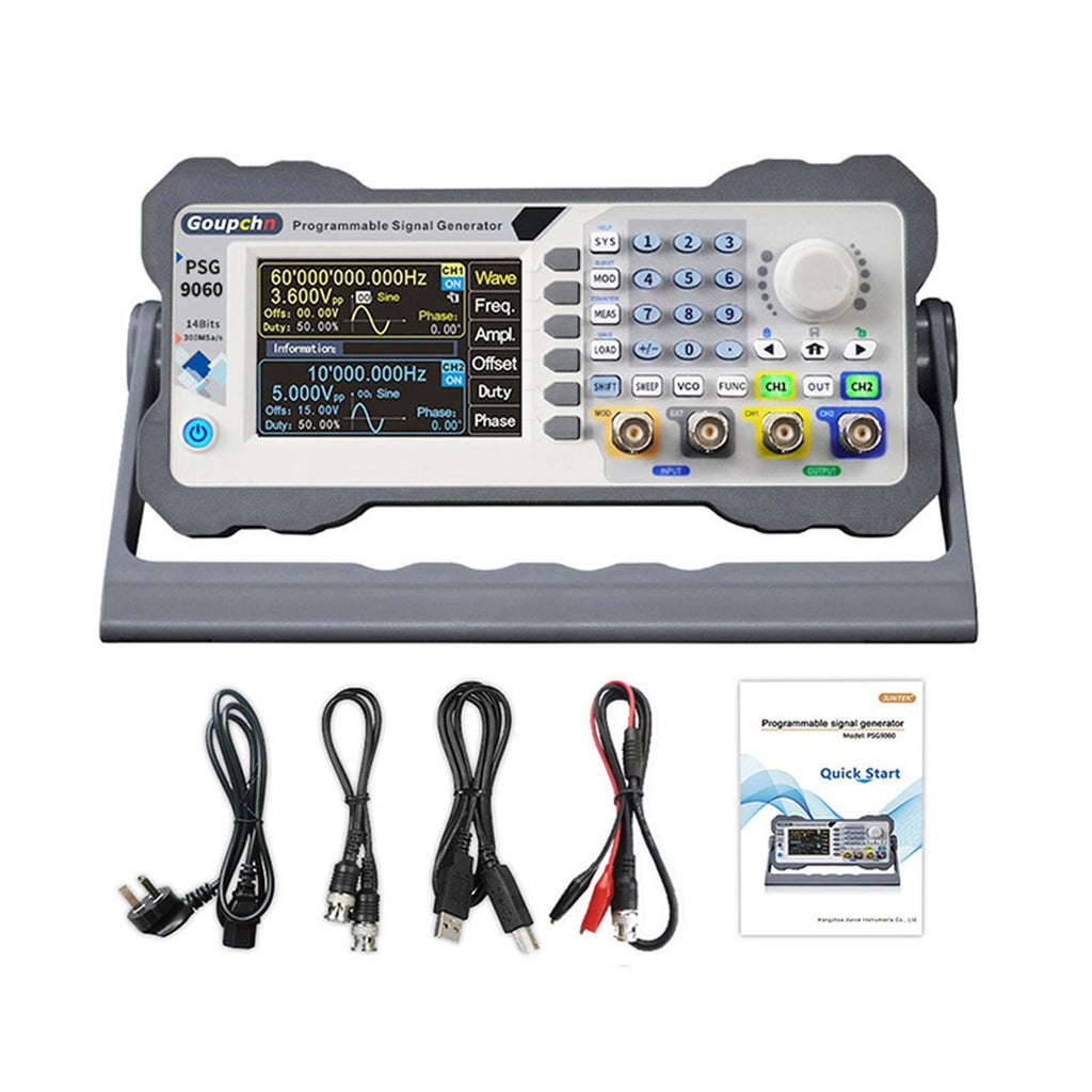 Goupchn 60MHz Dual Channel Programmable DDS Signal Generator