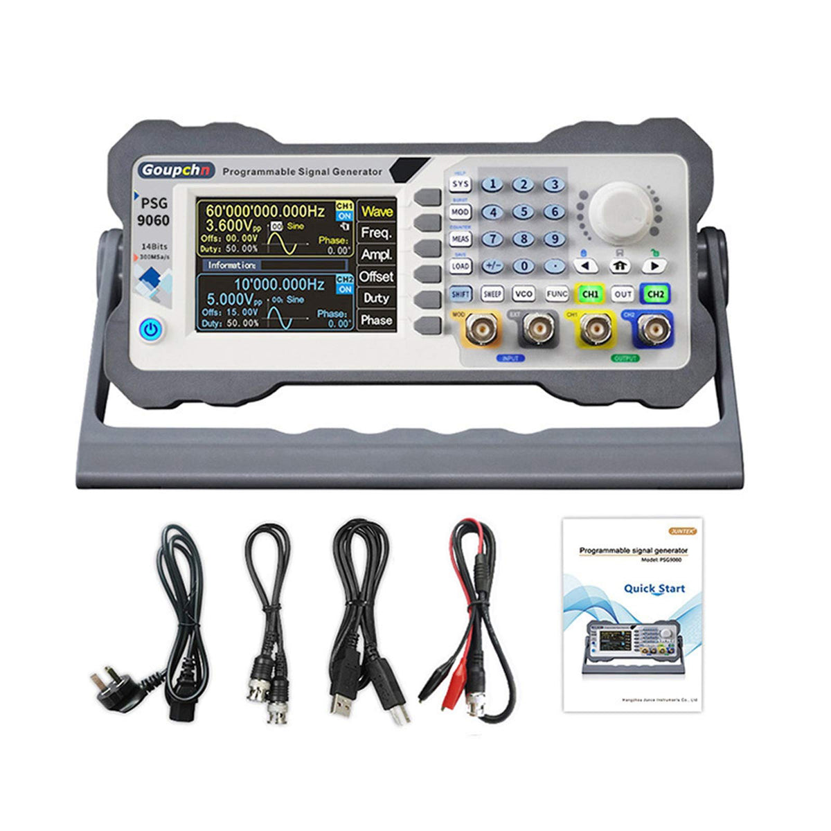 Goupchn 60MHz Dual Channel Programmable DDS Signal Generator