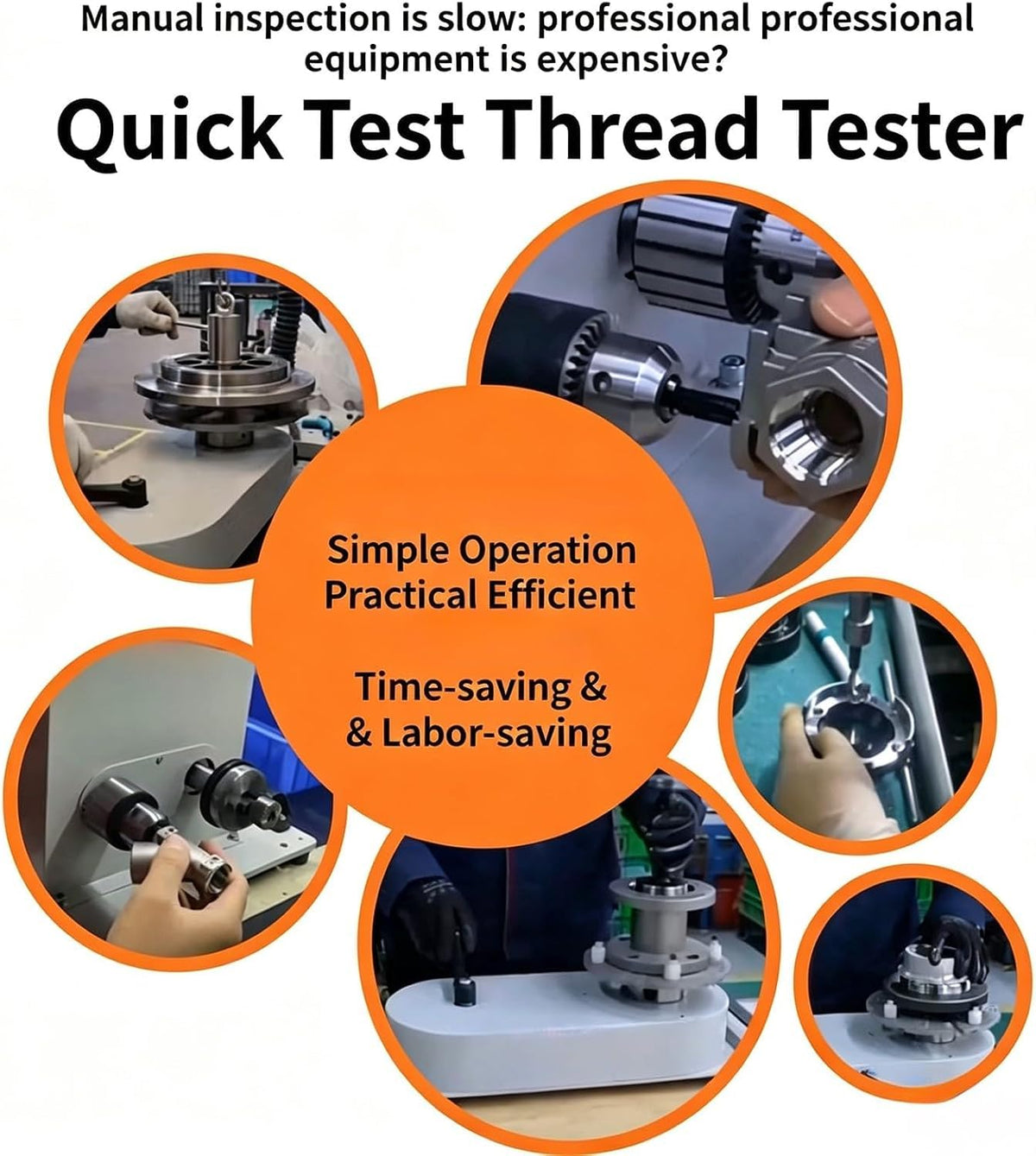 Vertical Thread Tester, Go-No-Go Inspection Gauge Machine for Quality Control, Precision Measurement in Manufacturing and Textile Industry Applications
