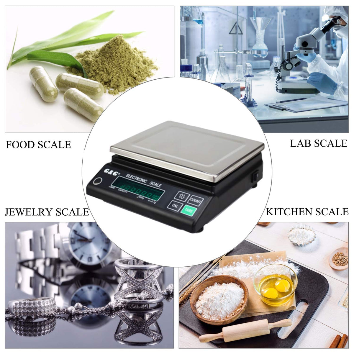 Digital Laboratory Analytical Balance High Precision Lab Scale Jewelry Scale Electronic Balance with RS232 Data Output Port for Laboratory Pharmacy School(1000g)
