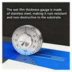 Wet Film Wheel Thickness Gauge Roller Type Wet Film Thickness Gauge Wheel Gauge for Coatings Paint Vanish Thickness(0—50um)