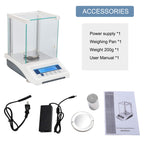 Electronic Analytical Balance 220g/0.1mg Precise Digital Scale 0.0001g for Lab Pharmacy Chemical Plant Jewelry Store (220g 0.1mg)