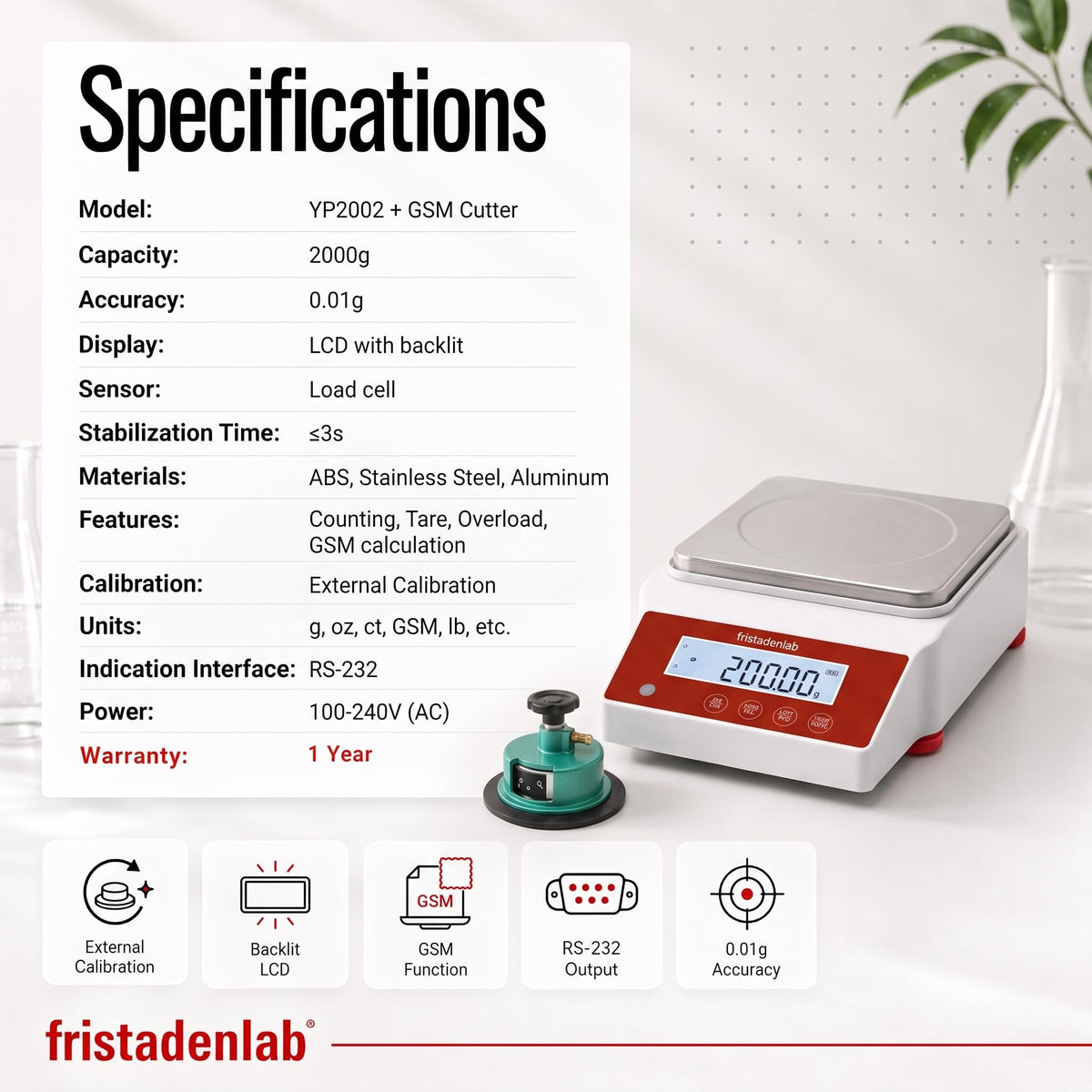 Digital Textile Scale & GSM Cutter Kit