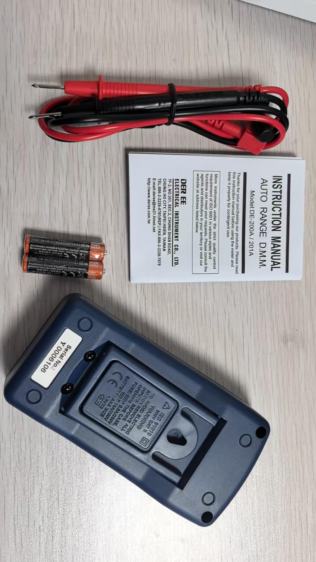 Taiwan Quality DER EE DE-241 DMM Digital Multimeter DCV ACV Resistance Diode Buzzer Digits 4000 Counts Display Multi Tester Volt Meters and RMS multimeters