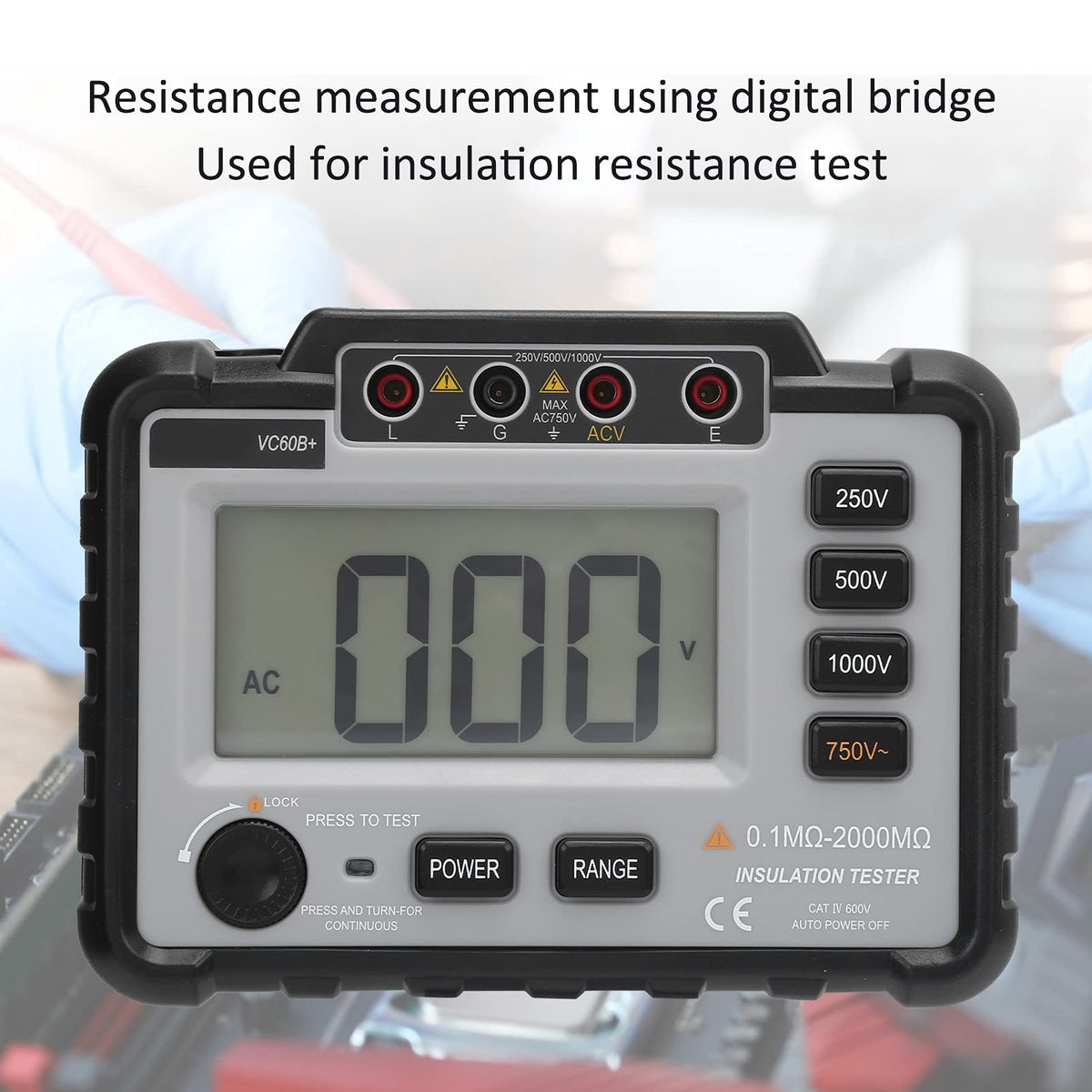 Megohmmeter Electricity Tester,LCD Backlight Insulation Resistance Tester,Electronic Megohmmeter,Electrical Equipment