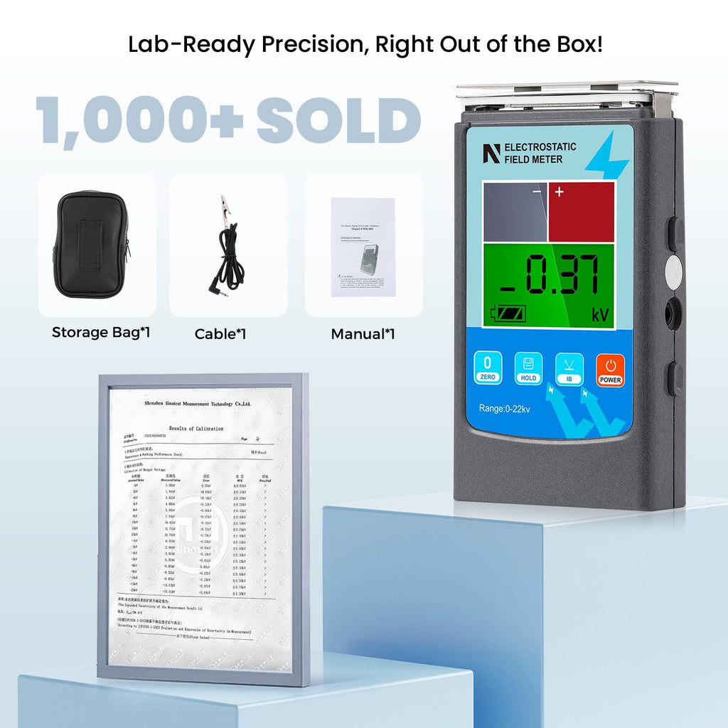 NEWTRY FMX-003 Static Meter, 0~20kV Electrostatic Fieldmeter, ±10% Accuracy