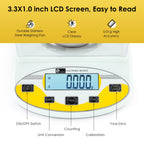 CGOLDENWALL Digital Analytical Balance High Precision Scale Digital Electronic Balance Scale for Laboratory Pharmacy (500g 1mg)
