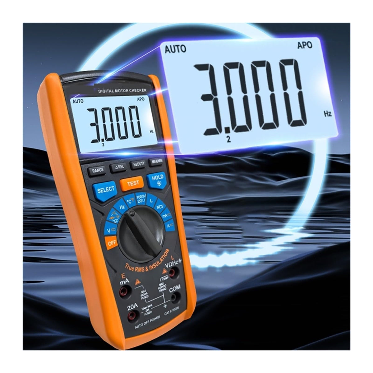 Resistance Tester VC4060 Digital Motor Check 2000 Ohm Insulation Megohmmeter True AC DC Multimeter Data Hold Alarm