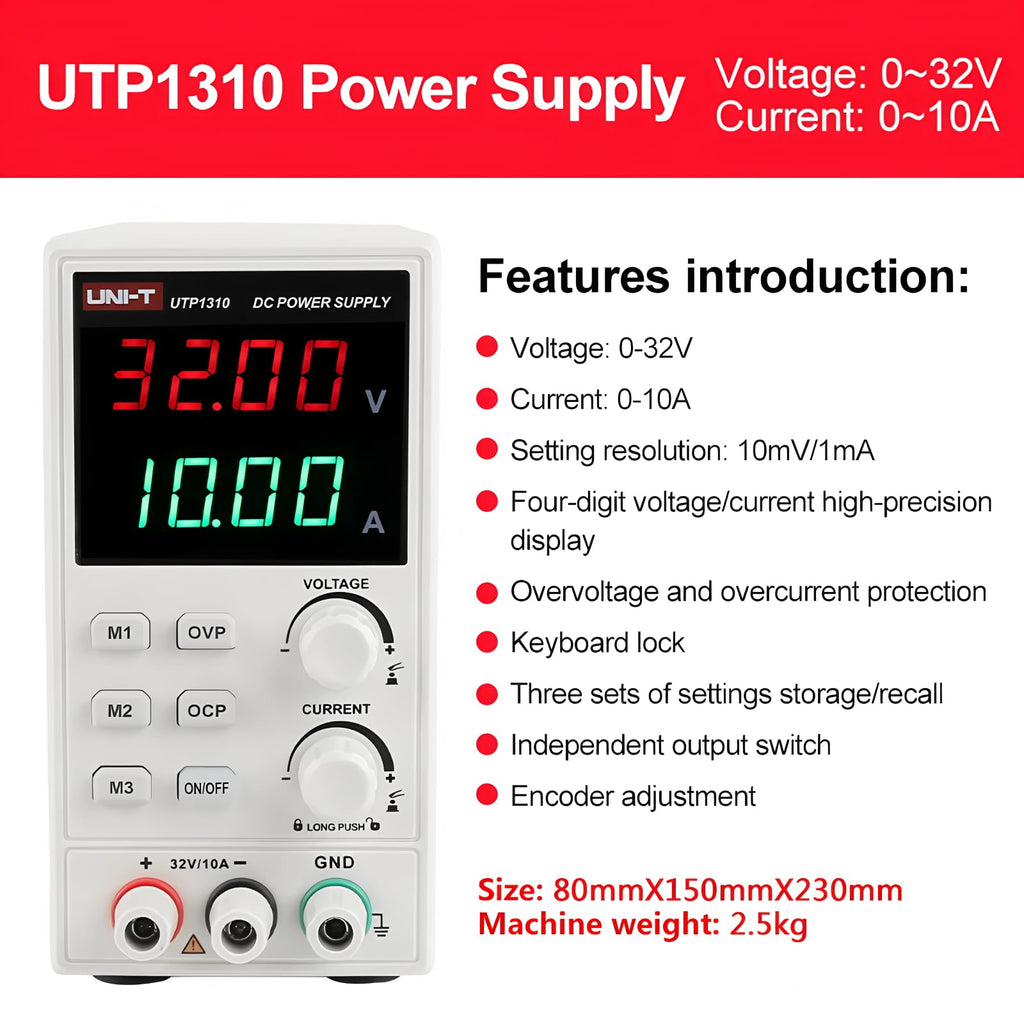 UNI-T UTP1310 DC Power Supply - Single Output DC Power Supply