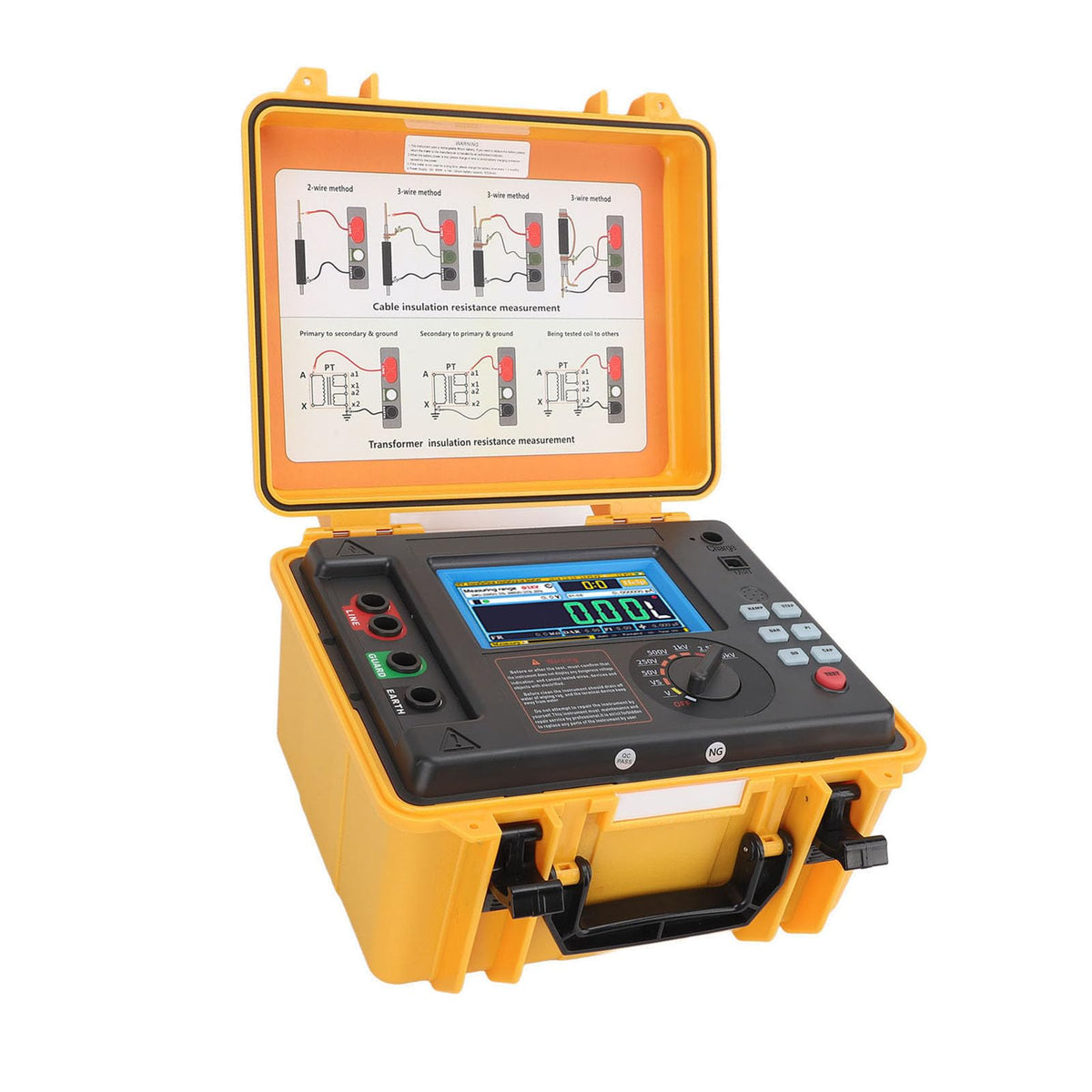Insulation Resistance Tester LCD Display Digital Megohm Meter 5KV for Electrical Maintenance