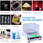 Digital High Precision Laboratory Analytical Balance Scale,Balance Lab Electronic Precision Weighing Carat,with LCD Display, 600g/0.01g