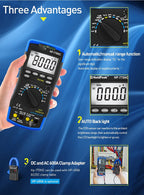 Digital Auto Range Multimeter AC Voltage Meter Measurement Temperature/Frequency/Duty Cycle/True