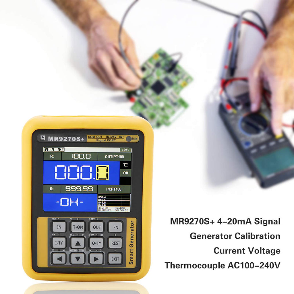High Calibration Current Voltage Thermocouple Generator - 4 to 20mA Generator with Black Bag - AC100-240V Power Supply - for Electrical Testing - Industrial Use