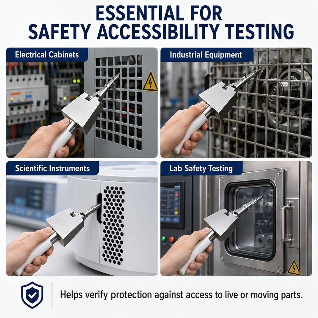 UL Articulated Test, Bend Test Finger Accessibility Probe, Electric Shock Protection, 3.5mm Hinged Test Probe, UL Test Curved Finger, for Electrical, Industrial, Scientific, Laboratory