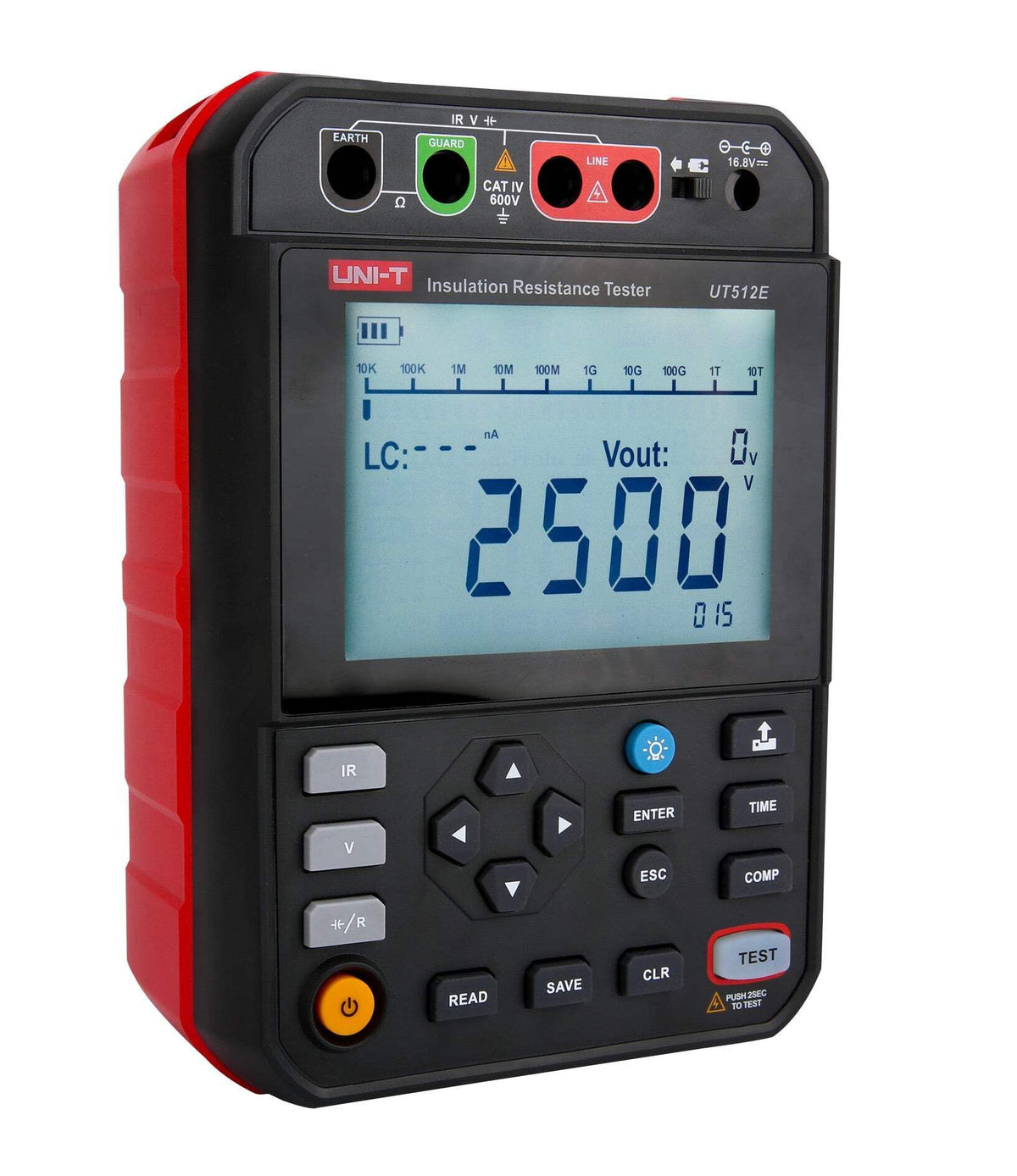 UNI-T UT512E 2500V Digital Insulation Resistance Tester 2.5 TΩ