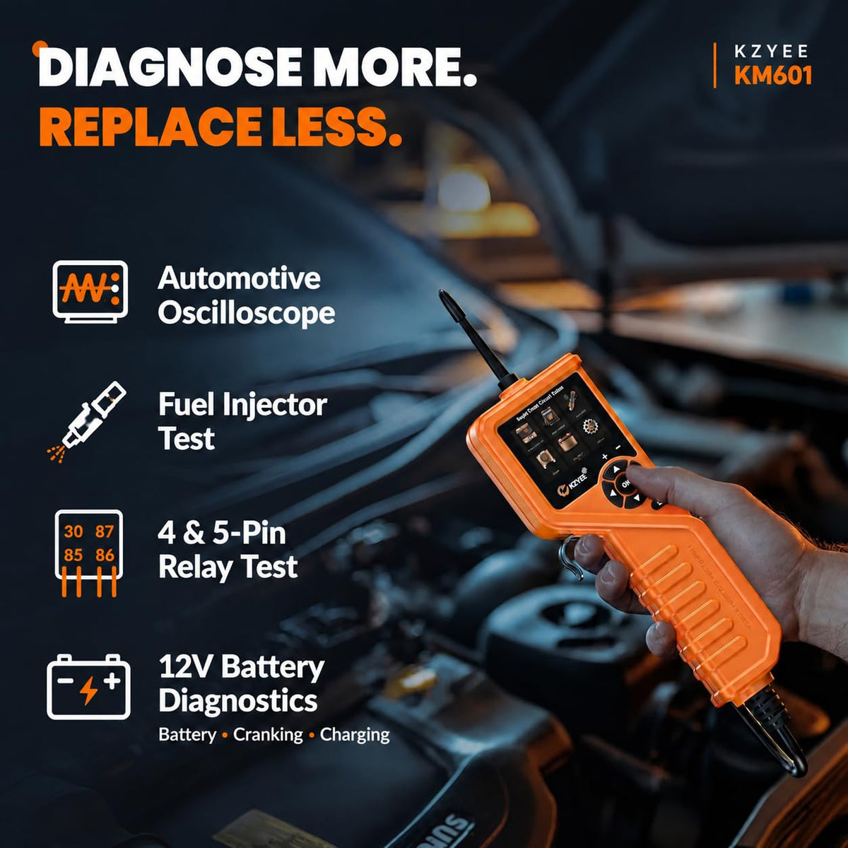 KM601 Automotive Power Circuit Probe, 12-24V Circuit Tester