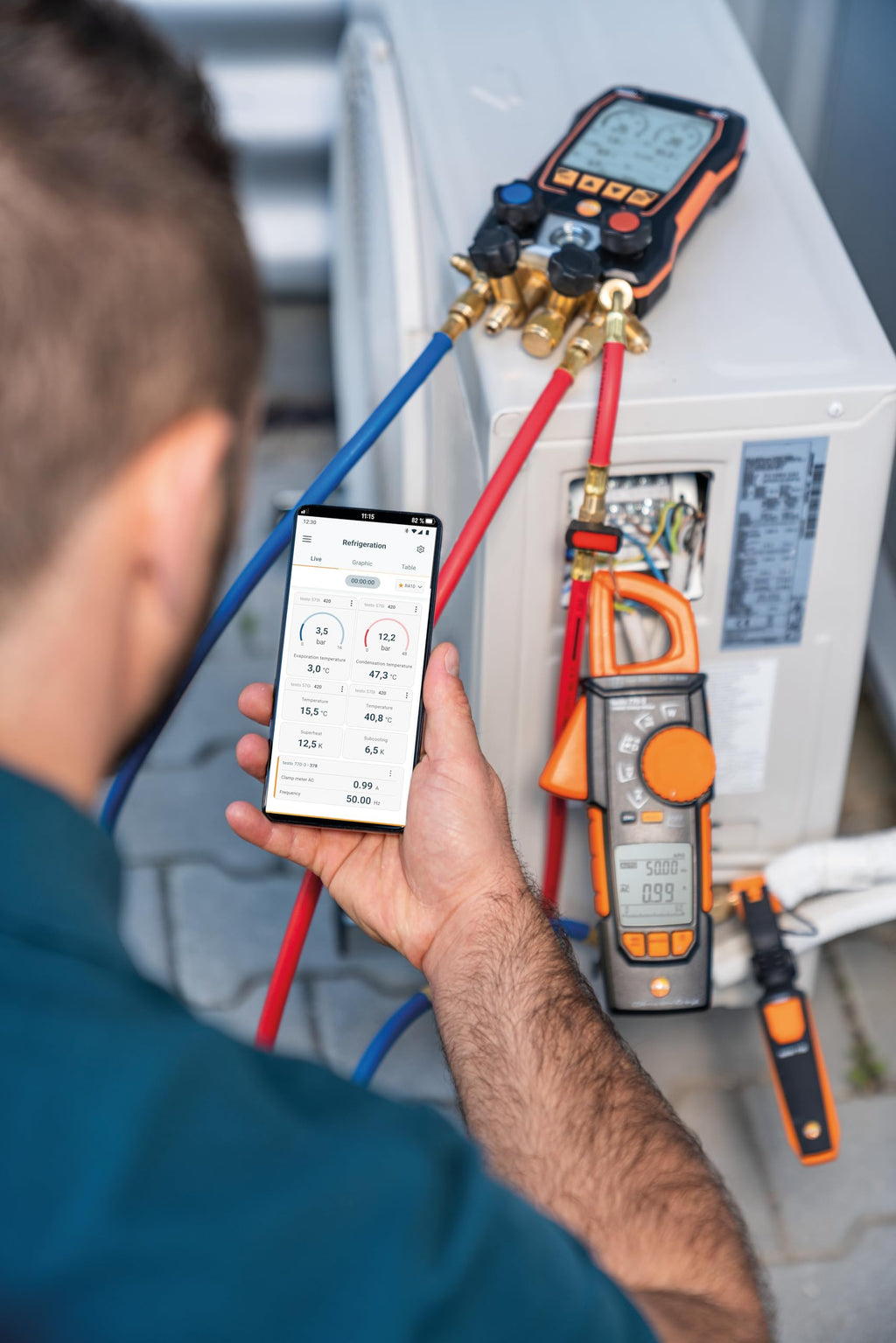 testo 770-3 Clamp Meter Set – Clamp Multimeter for Electrical Testing – HVAC Multimeter TRMS Measurement – Measures AC/DC Voltage up to 1000 V - with Retractable Pincer Arm and Bluetooth