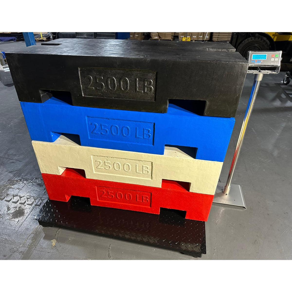 SellEton SL-4x4-5k-NN Floor Scale 5000 lb x 1 lb - 48"x48" Accurate Pallet Scales with Smart Metal Digital Indicator for Warehouse Shipping and Heavy Duty Industrial Weighing