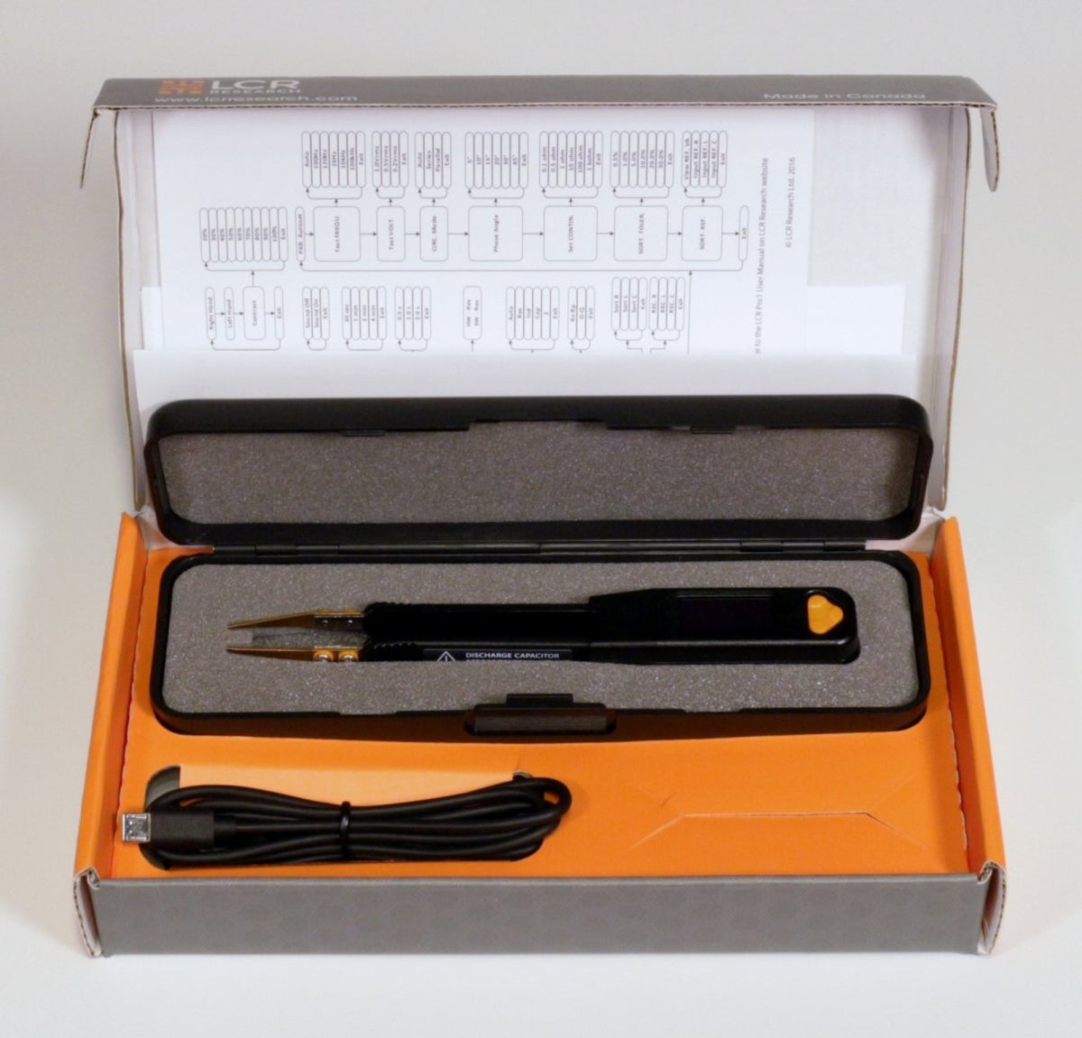 Pro1 Plus - 100KHz LCR Meter with 0.1% Accuracy/LED Tester/ESR Meter/Smart SMD Tweezers/with Spare Test Tips