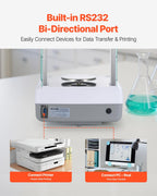 VEVOR Analytical Balance, 220 g x 0.1 mg, 0.0001 g High Precision Accuracy Lab Scale, g/oz/ct/mg 4 Units Electronic Digital Analytical Balance with Glass Draft Shield, for Laboratory Jewelry Pharmacy